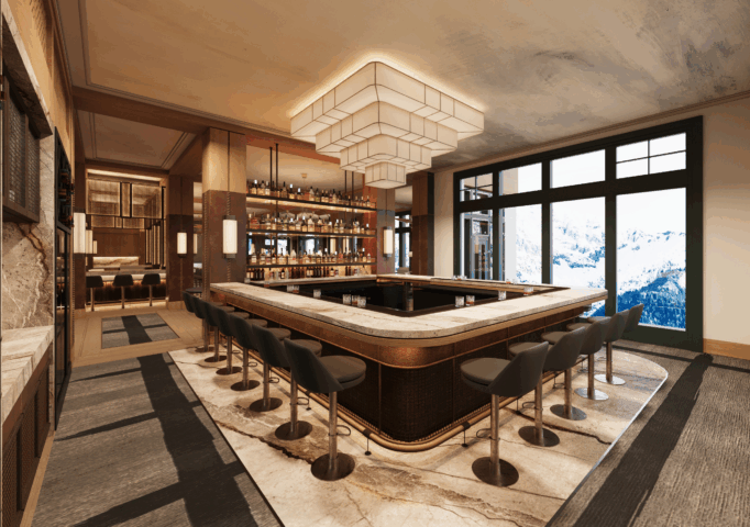 Exclusive bar and lounge on a mountain in Telluride
