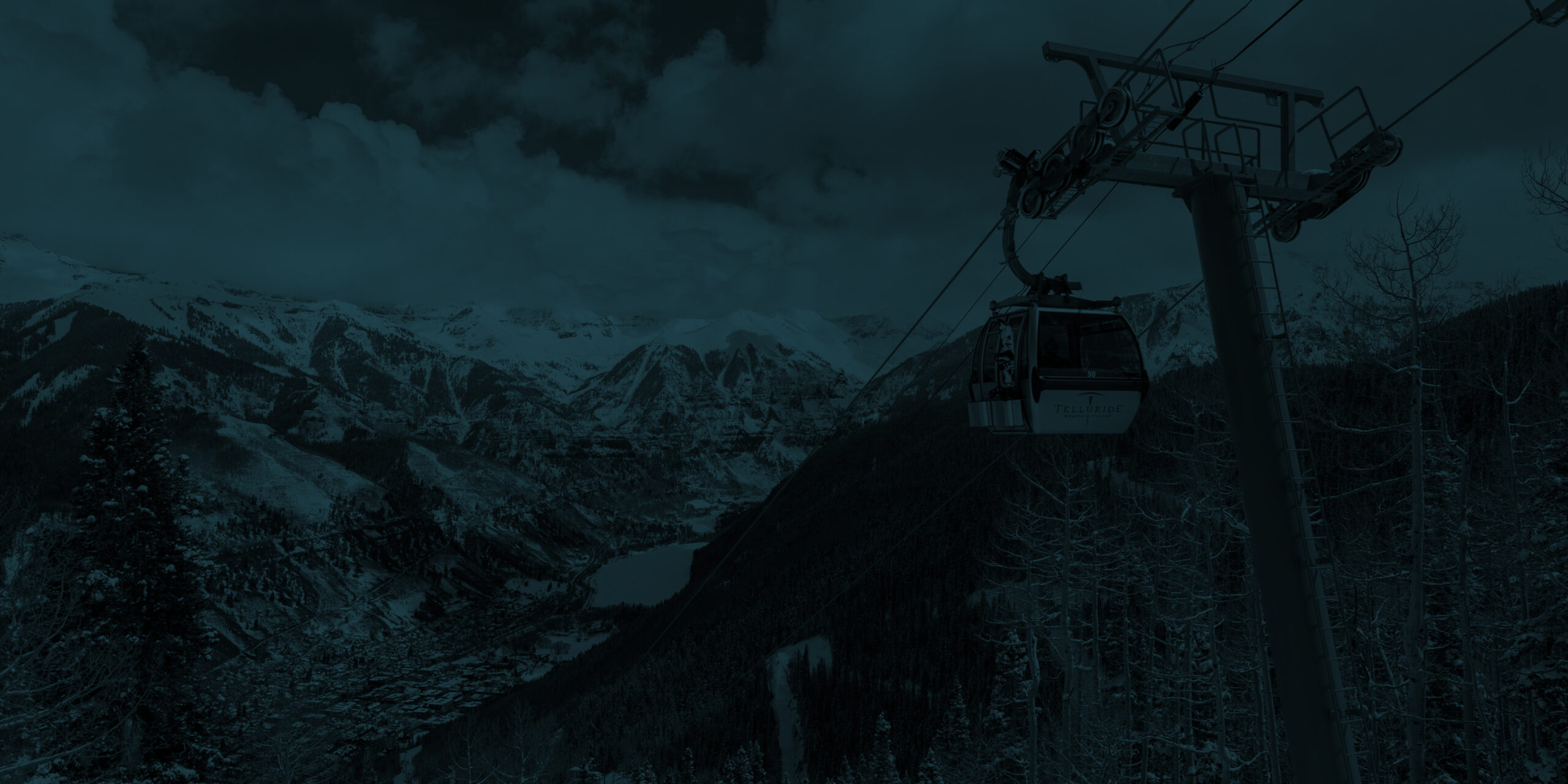 Telluride Colorado Gondola with Mountains in the background
