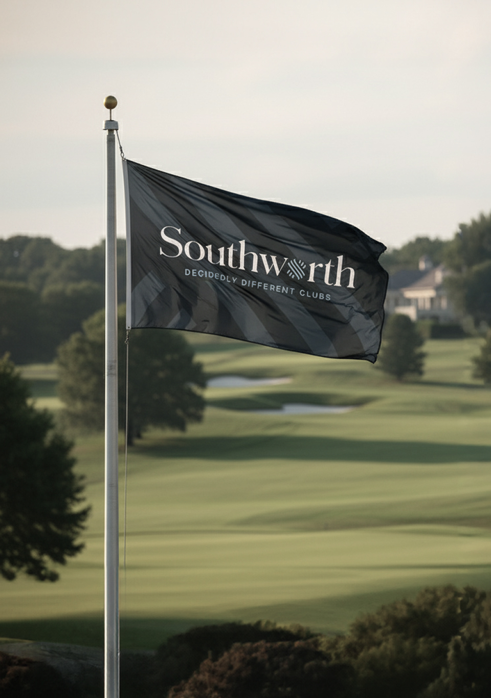 Southworth Clubs Flag on a golf course